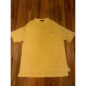 Polo by Ralph Lauren Mens XxL 1/4
Button Pullover Cotton Logo Yellow